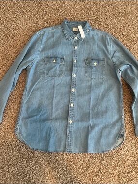 J. Crew Light Blue Denim Button-Down Shirt